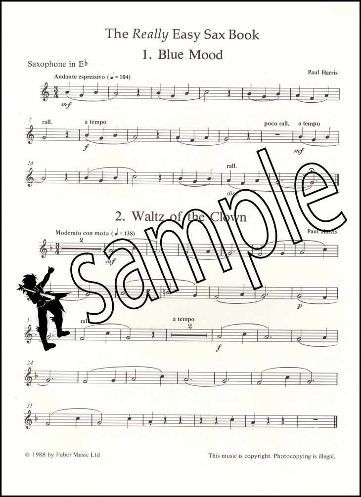 The Really Easy Alto Sax Sheet Music Book Method Learn How To Play Paul