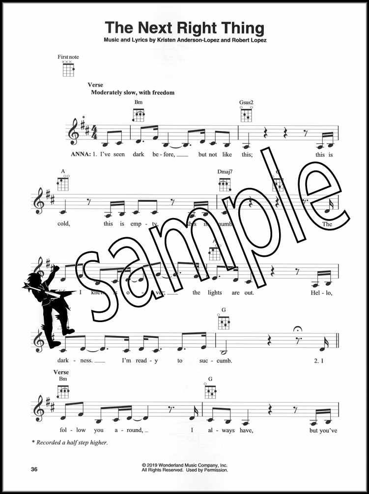 Disney's Frozen 2 for Ukulele Chord & Melody Songbook Elsa SAME DAY