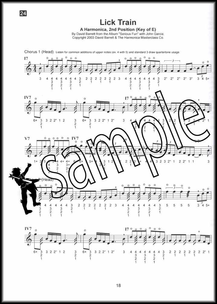 Blues Harmonica Jam Tracks Soloing Concepts Level 3 Sheet Music Book