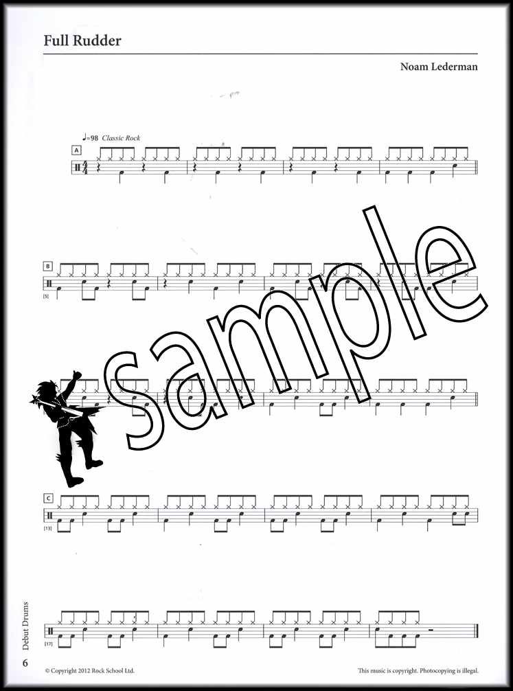 Rockschool Drums Debut Grade 20122018 Exam Sheet Music Book with Audio
