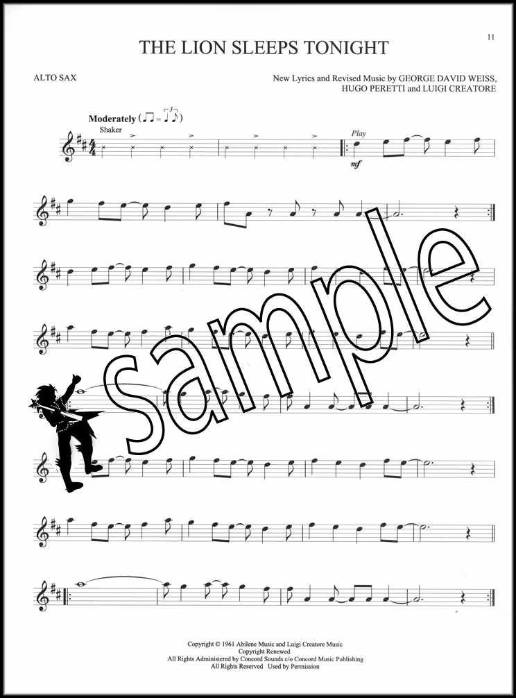 Disney The Lion King Instrumental PlayAlong Alto Sax Saxophone Music