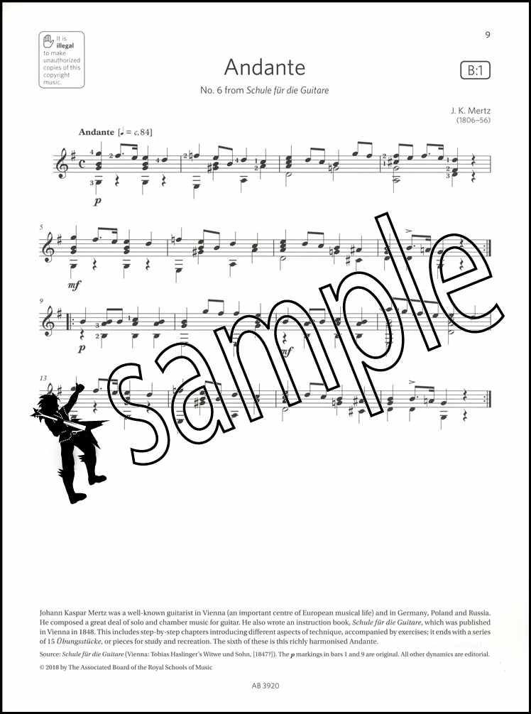 Guitar Exam Pieces ABRSM Grade 3 from 2019 Sheet Music Book Classical Mozart