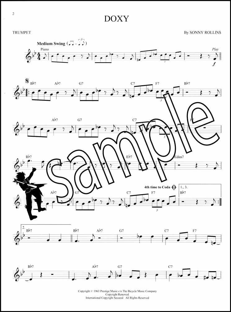 Jazz Classics Trumpet Instrumental PlayAlong Sheet Music Book with