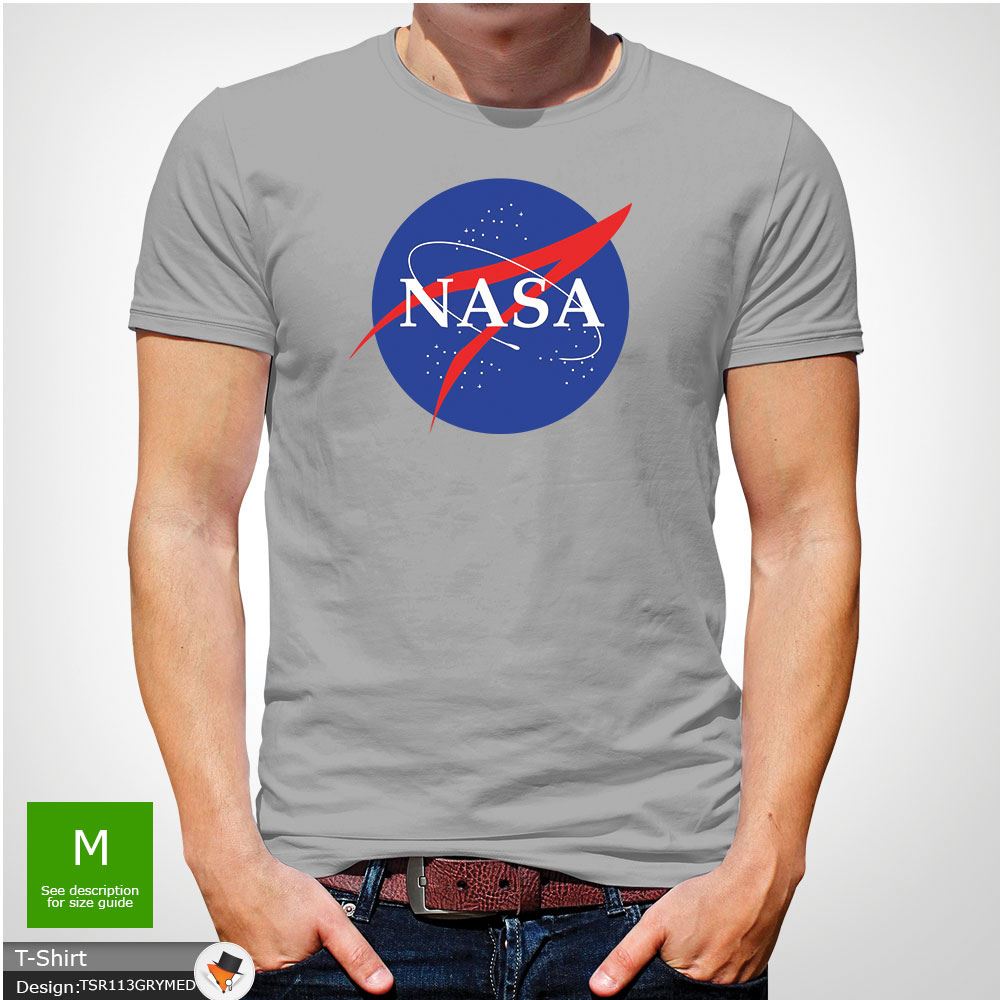 NASA SPACE ASTRONAUT T SHIRT GEEK NERD STAR MEN MENS T Shirt Top Dark Gray