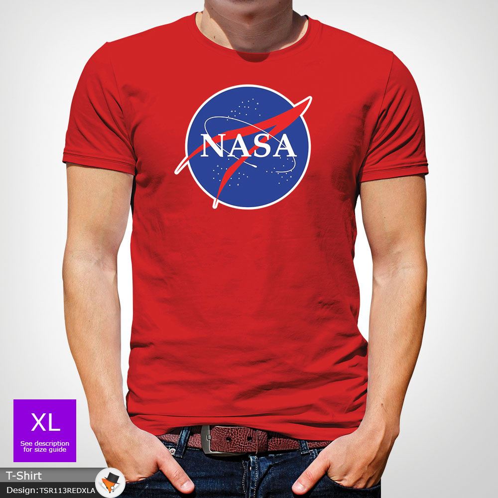 NASA T-Shirt Herren Damen Science Fiction Geschenk Nerd Space Geek Kult Black