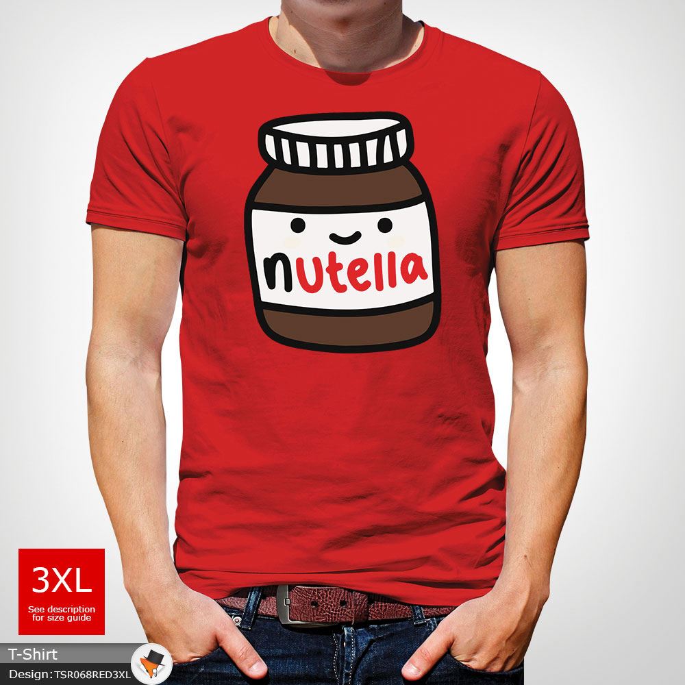 Nutella Chocolate Spread T-Shirt Vest Top Mens Unisex Xmas Christmas Dark Gray