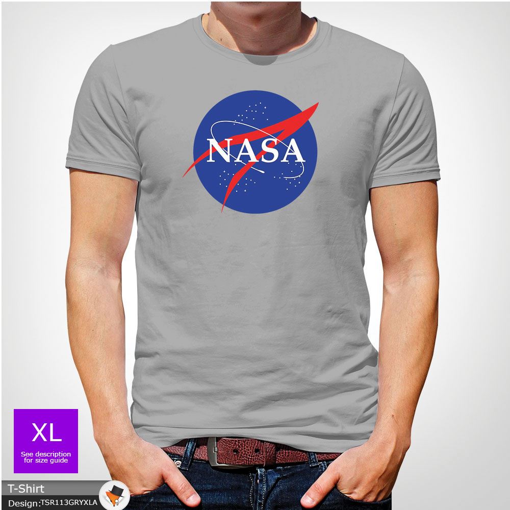 NASA SPACE ASTRONAUT T SHIRT GEEK NERD STAR MEN MENS T Shirt Top Dark Gray