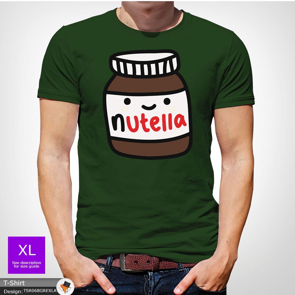 Nutella Chocolate Spread T-Shirt Vest Top Mens Unisex Xmas Christmas Dark Gray