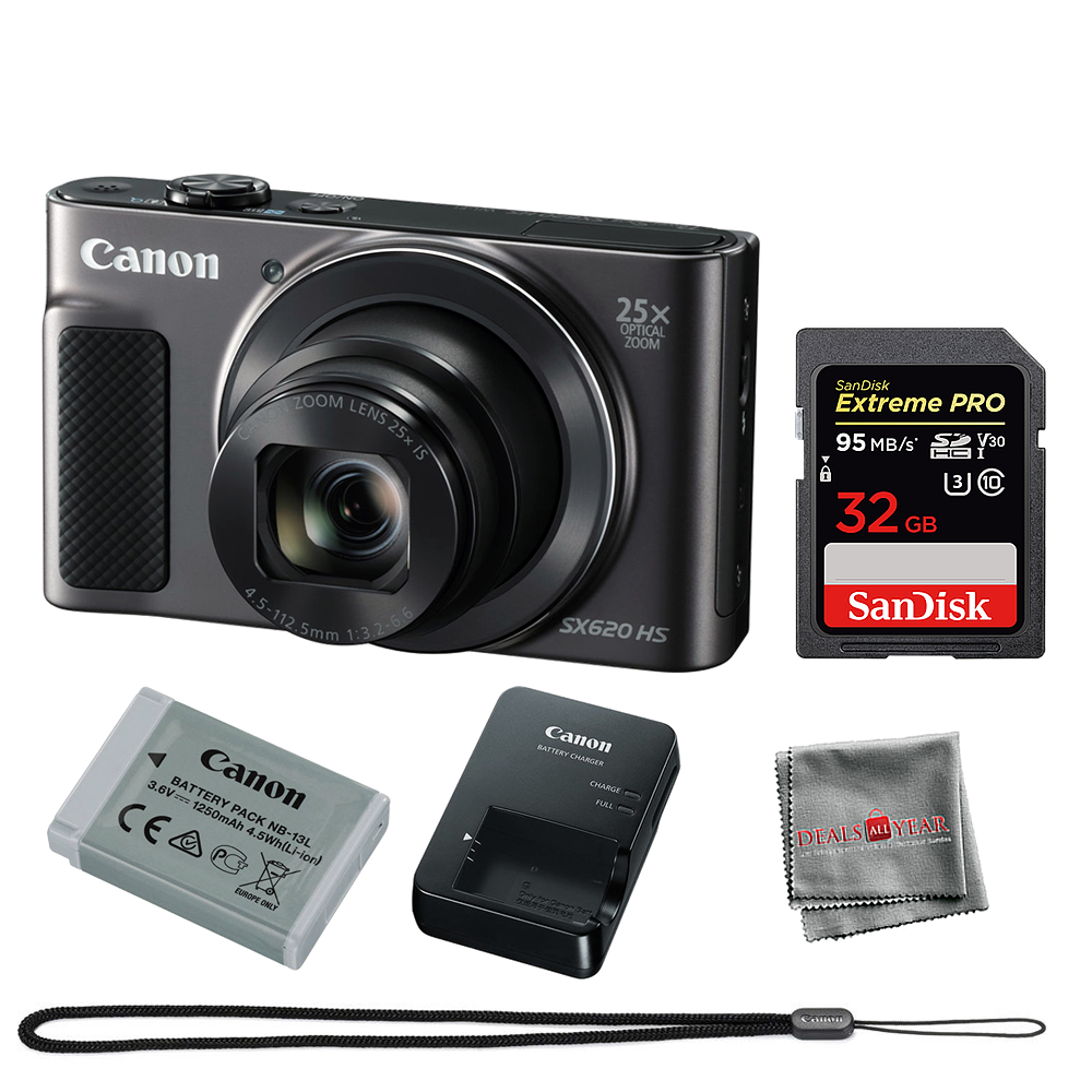 Canon PowerShot SX620 HS Digital Camera w/ SanDisk 32GB Extreme Pro