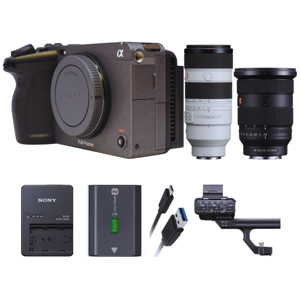 Sony FX3 Camera w/ FE 24-70mm f/2.8 GM II Lens FE 70-200mm f