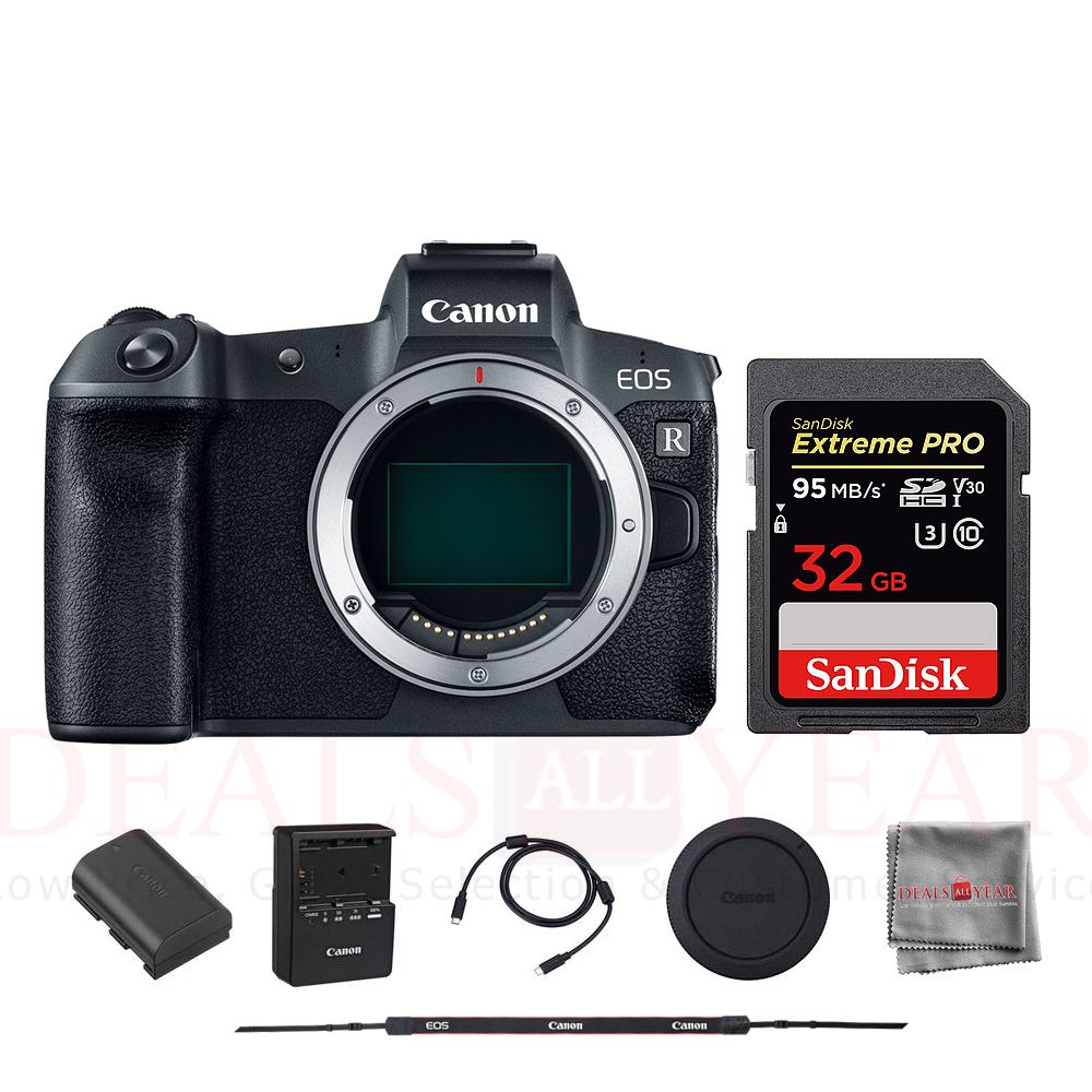 Canon EOS R Mirrorless Digital Camera Body SanDisk 32GB Extreme PRO