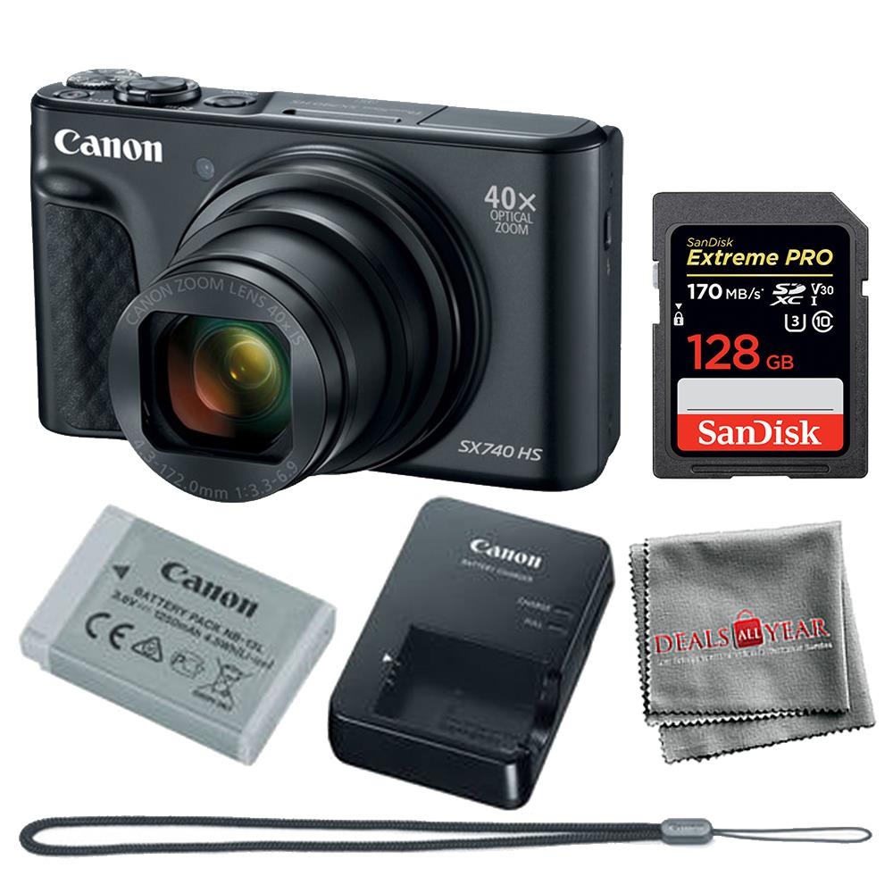Canon PowerShot SX740 HS Digital Camera + SanDisk 128GB Extreme Pro