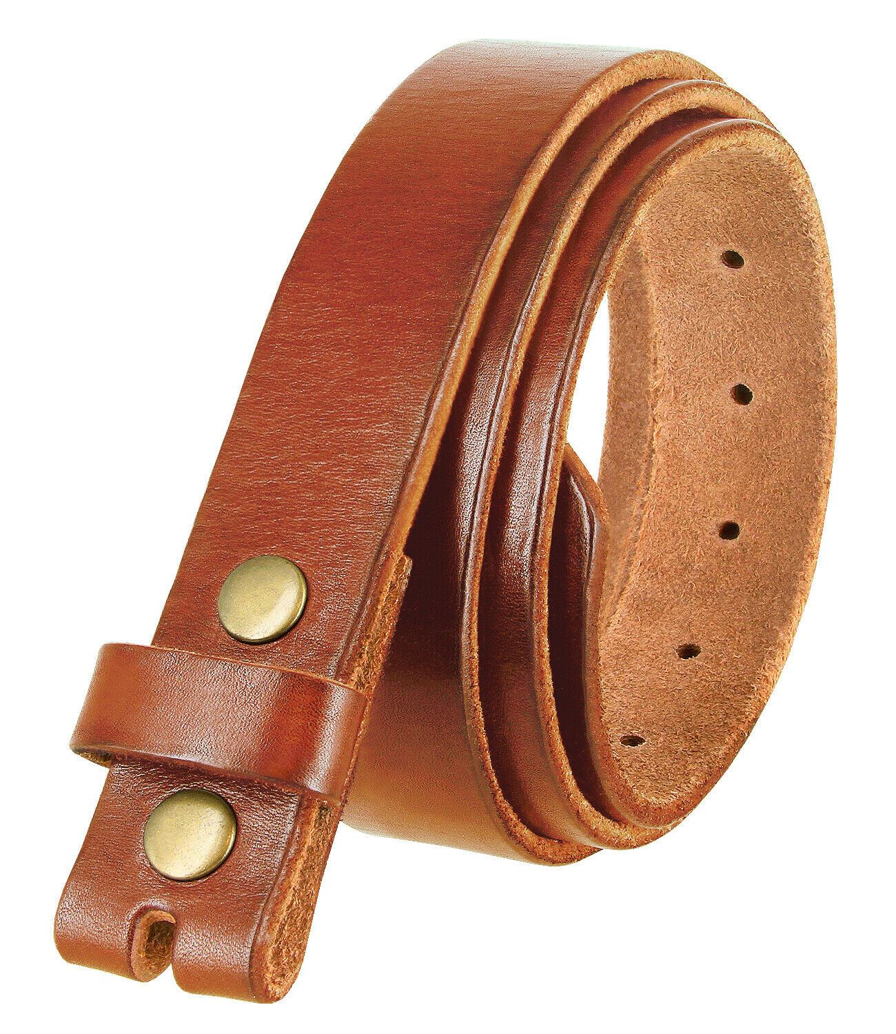 BS100 Genuine Full Grain One Piece Leather 1-1/8"(30mm) Wide Dress Belt Strap - Picture 9 of 11