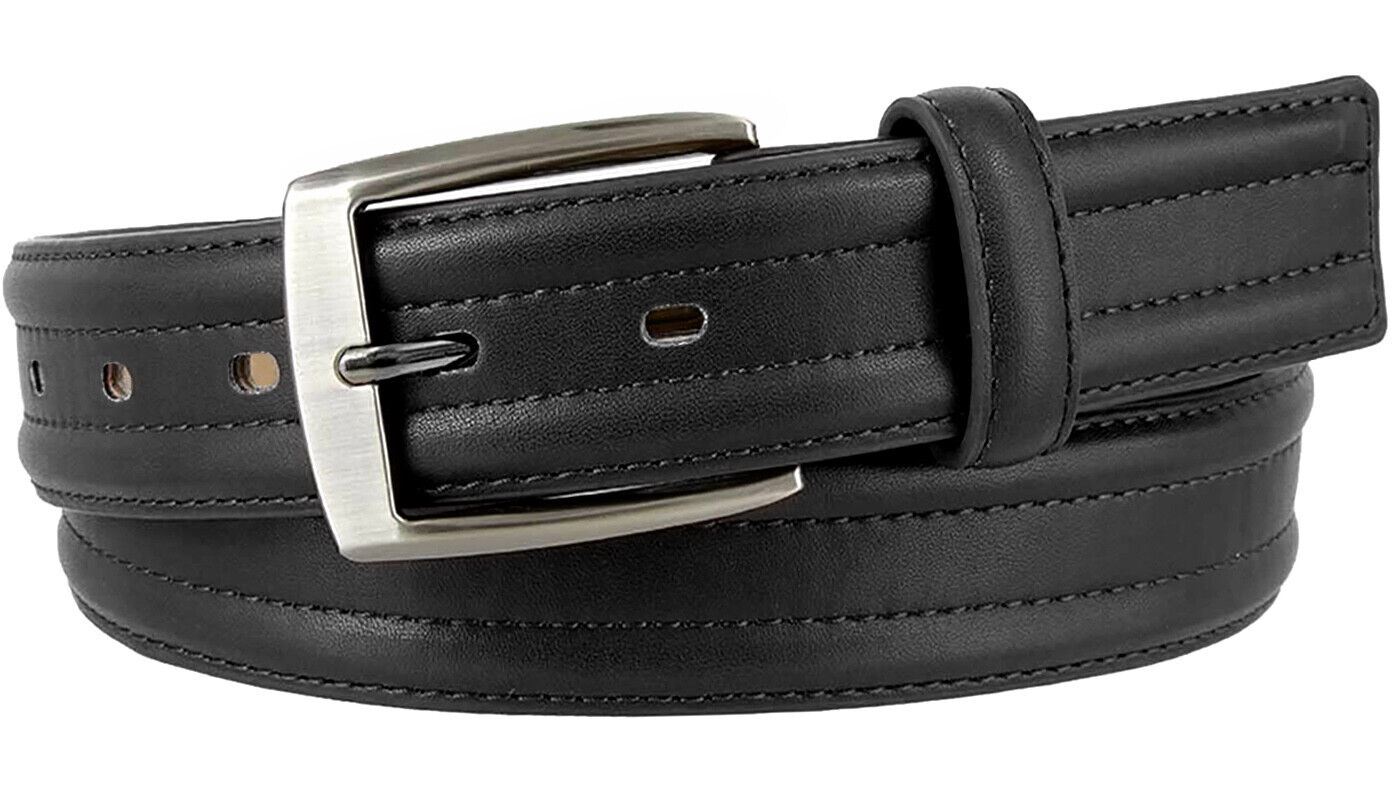 Genuine Leather Casual Smooth Leather Dress Belt 1-3/8