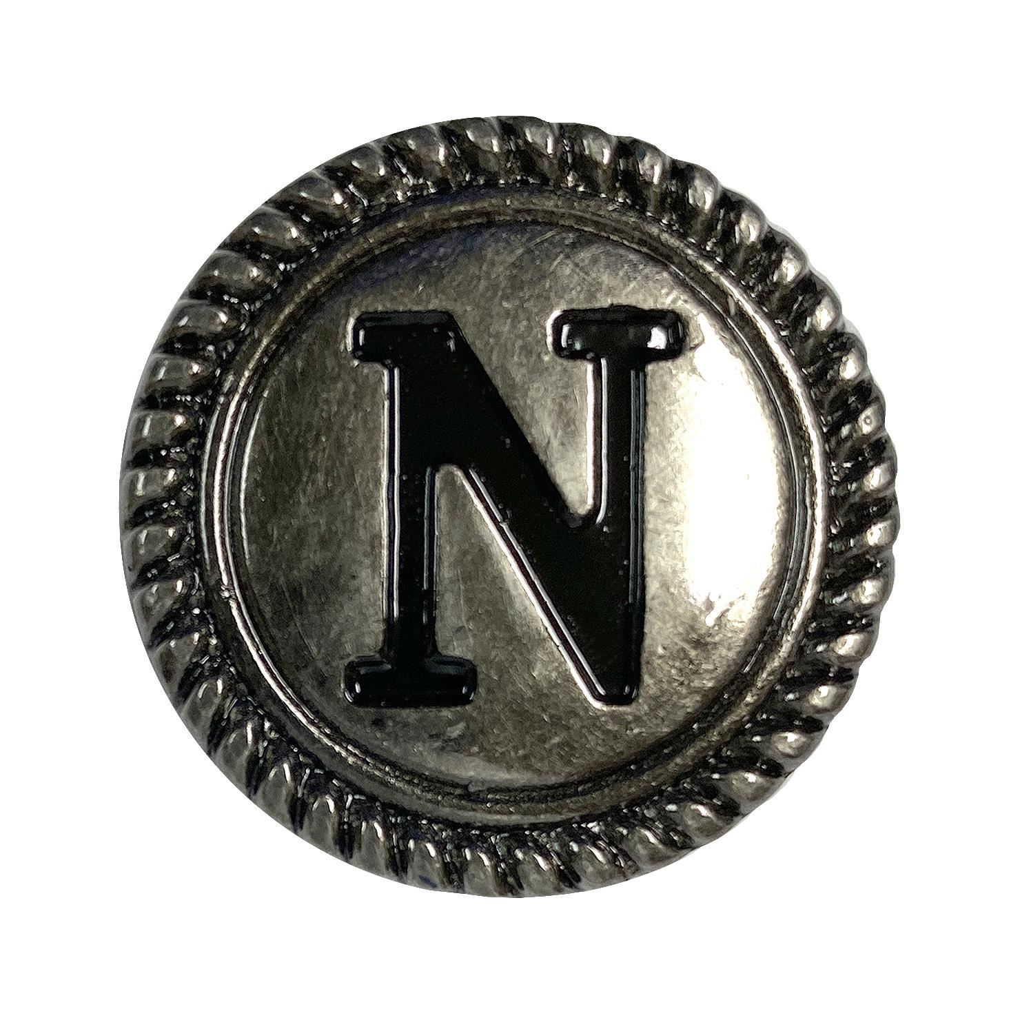 Leather Craft Antique Silver 11/8" Letter Initial Alphabet Conchos