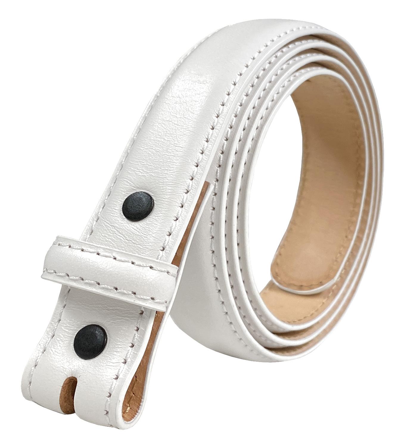 Genuine Full-Grain Cowhide Leather Dress Belt Strap with Snaps 1"(25mm) Wide - Picture 17 of 17