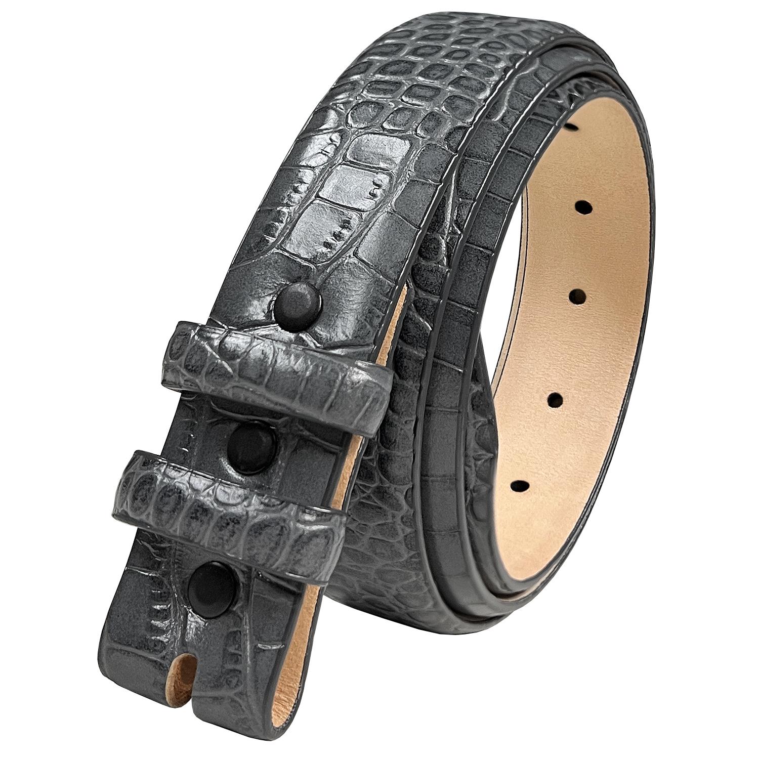 Genuine Full-Grain Cowhide Leather Dress Belt Strap with Snaps 1-1/8"(30mm) Wide - Picture 13 of 23