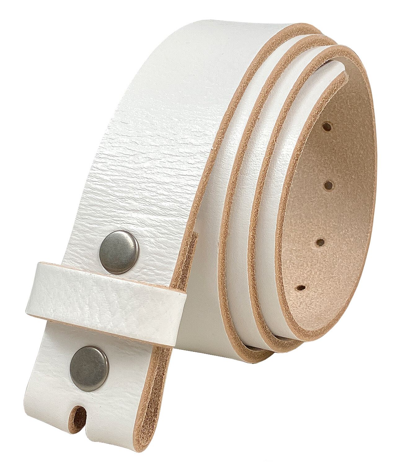 Replacement Belt Strap Genuine Full Grain Cowhide Leather with Snaps 1-1/2" Wide - Picture 14 of 14