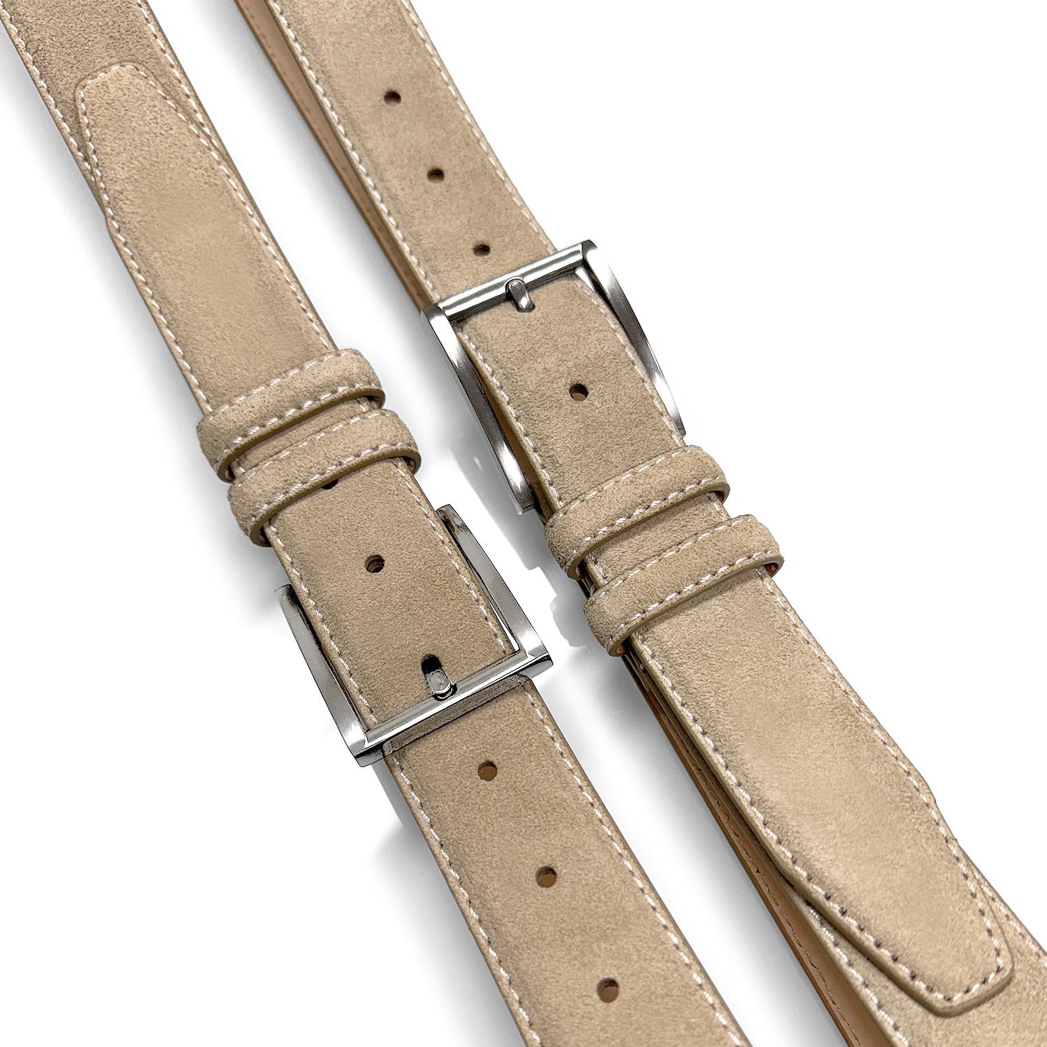 Men's Suede Belt Genuine Leather Classic Casual Dress Belt 1-3/8"(35mm) Wide - Picture 21 of 24