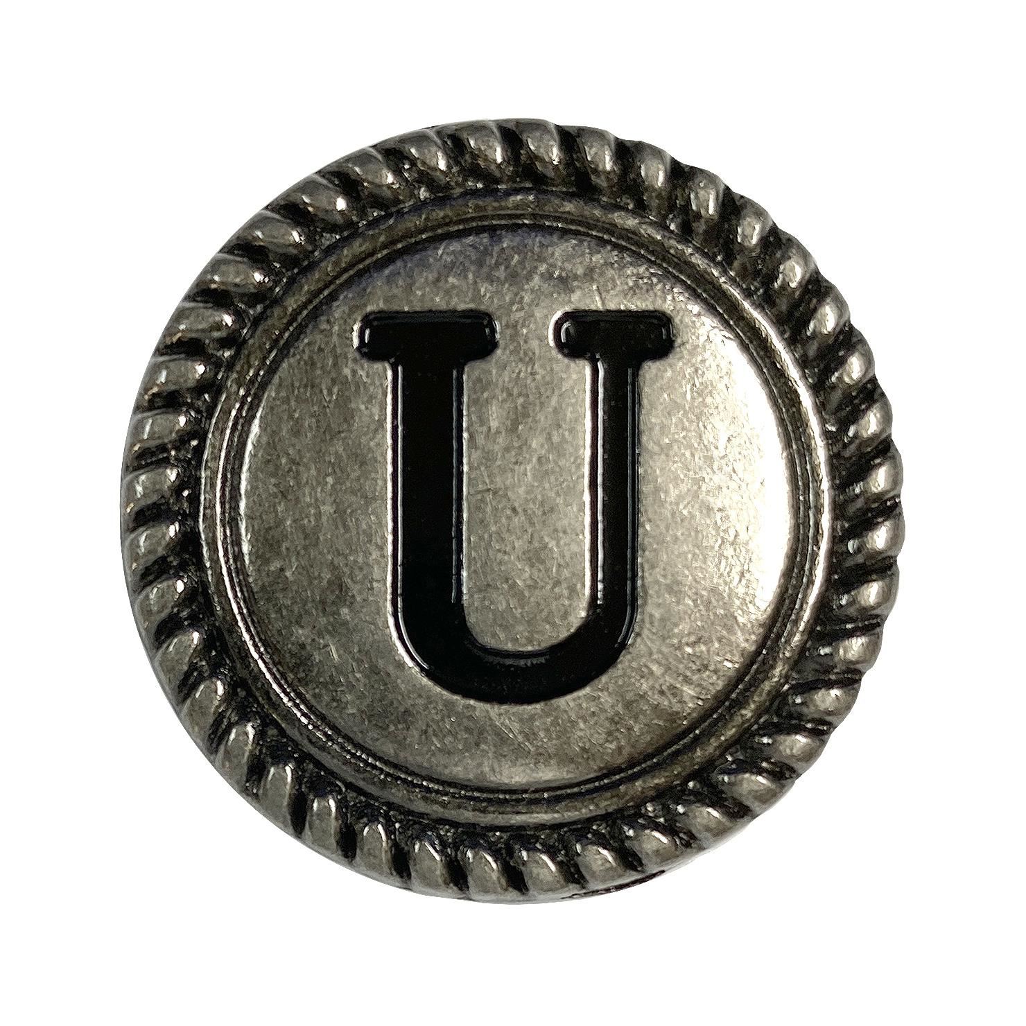 Leather Craft Antique Silver 11/8" Letter Initial Alphabet Conchos