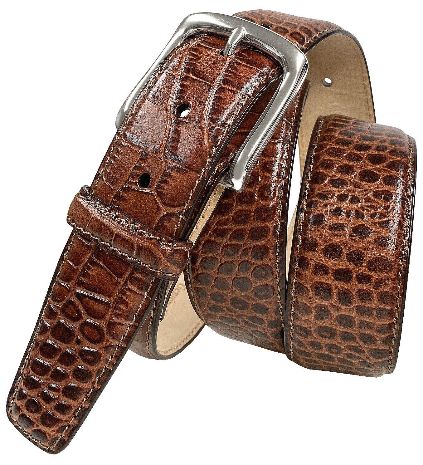 Valley View Classic Buckle Casual Belt Genuine Full-Grain Cowhide Leather Belt - Picture 7 of 11