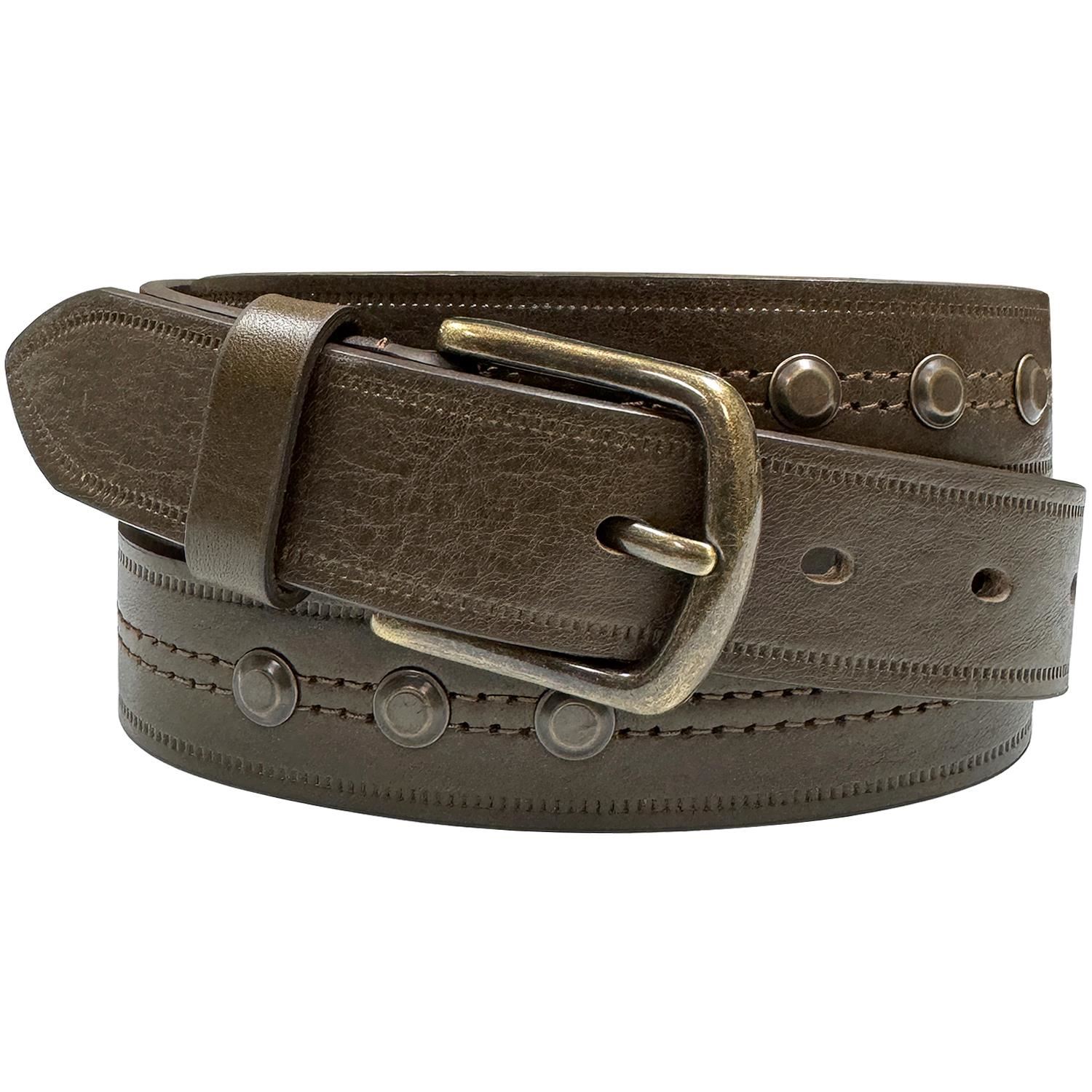 One Piece Genuine Leather Belts for Women Studded Punk Dress  display picture 2