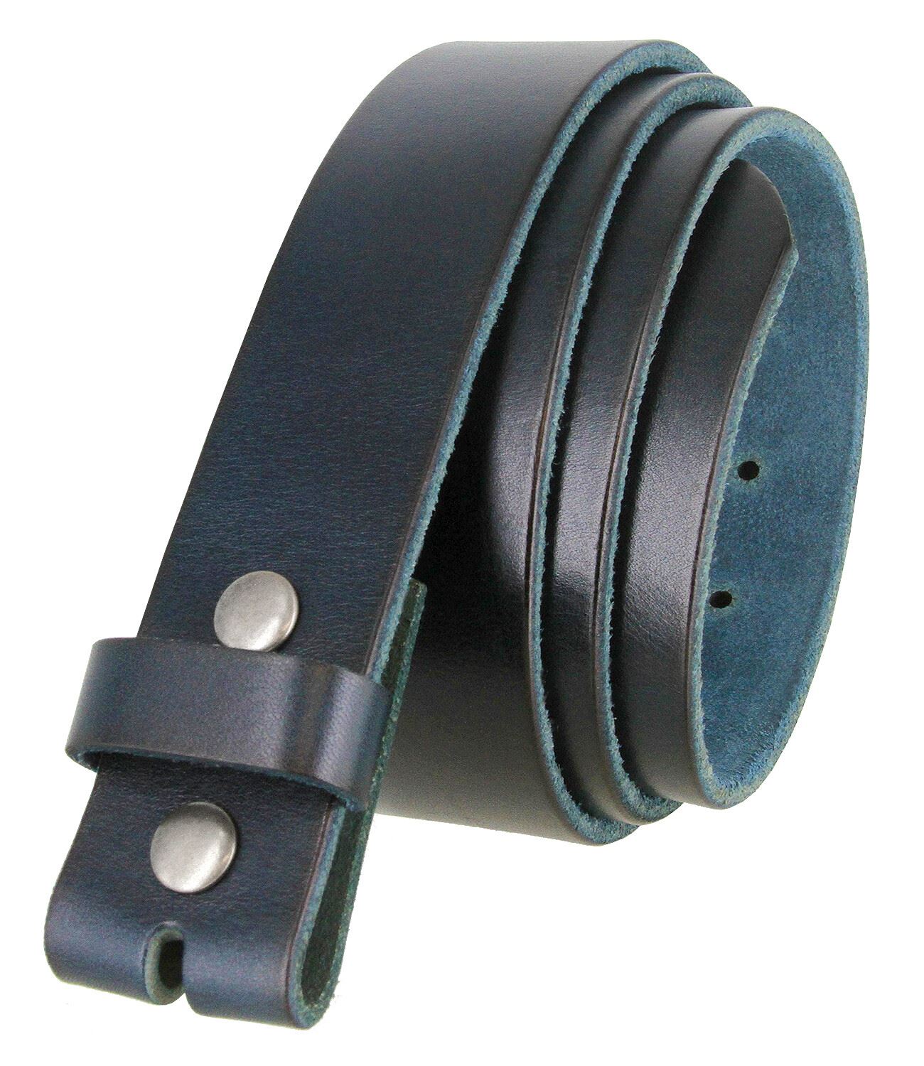 Replacement Belt Strap Genuine Full Grain Cowhide Leather with Snaps 1-1/2" Wide - Picture 10 of 14