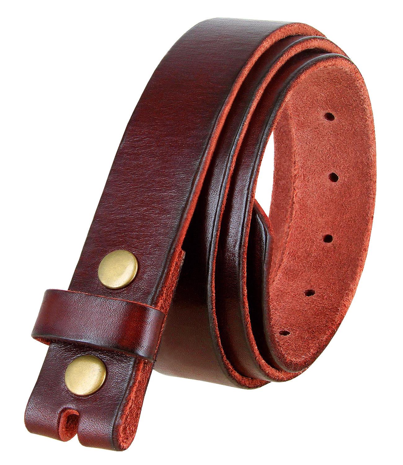 BS100 Genuine Full Grain One Piece Leather 1-1/8"(30mm) Wide Dress Belt Strap - Picture 8 of 11