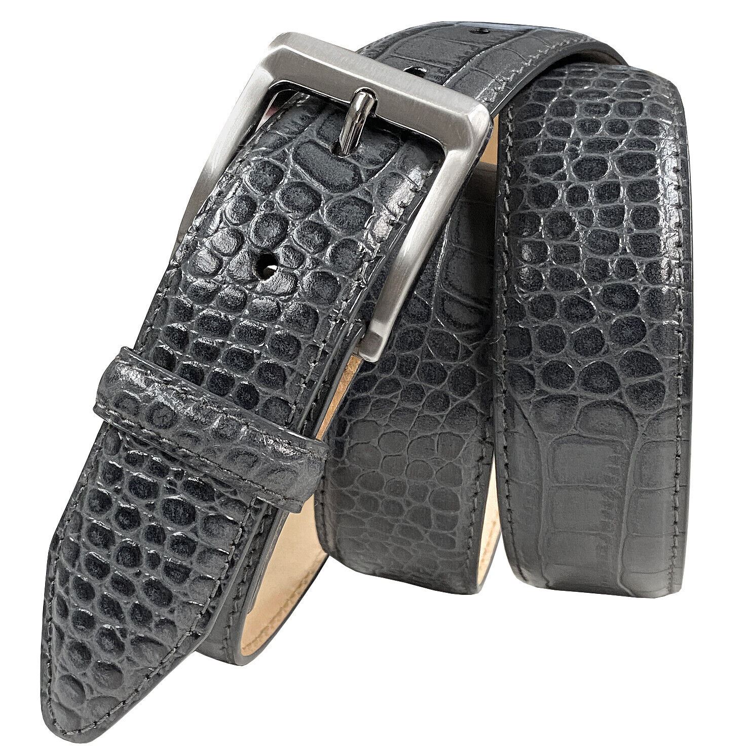 Cinturón de Vestir Grove Genuino Grano Completo Cuero de Vaca Cinturón Informal 1-3/8" Ancho - Imagen 9 de 10