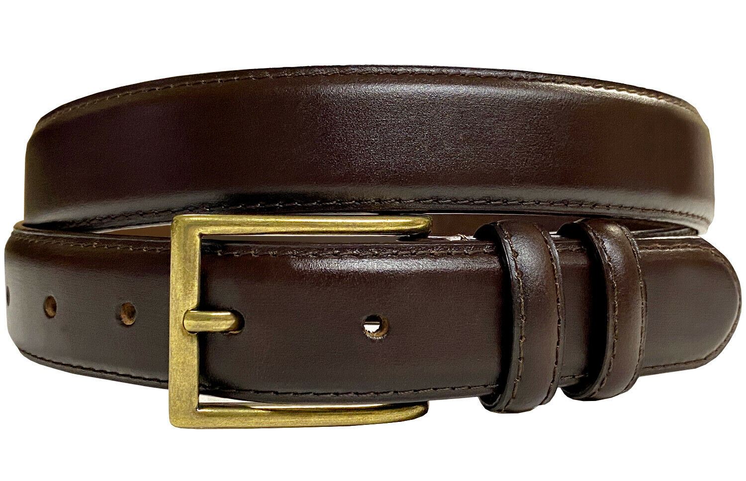 Men's Belt Oil-Tanned Genuine Leather Italian Dress Belt 1-1/8"(30mm) Wide - Afbeelding 9 van 10
