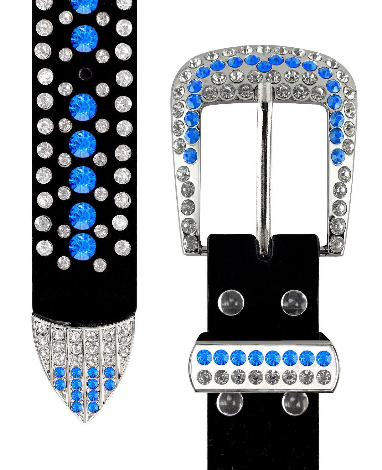 ?️ Bling Studded Design Suede Leather Belt Faux Suede Star Bling Belt | Hot Topic main image 2