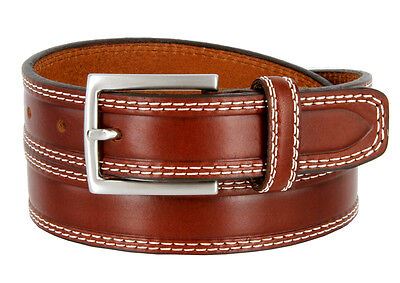 S074 Vera Pelle italienischer eleganter Designer-Gürtel aus echtem Leder 1-1/8 Zoll breit - Bild 4 von 4