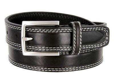 S074 Vera Pelle italienischer eleganter Designer-Gürtel aus echtem Leder 1-1/8 Zoll breit - Bild 2 von 4