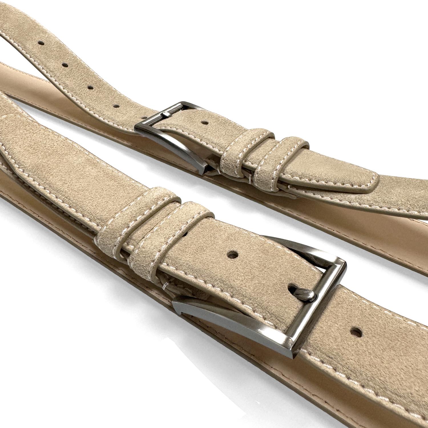 Men's Suede Belt Genuine Leather Classic Casual Dress Belt 1-3/8"(35mm) Wide - Picture 19 of 24
