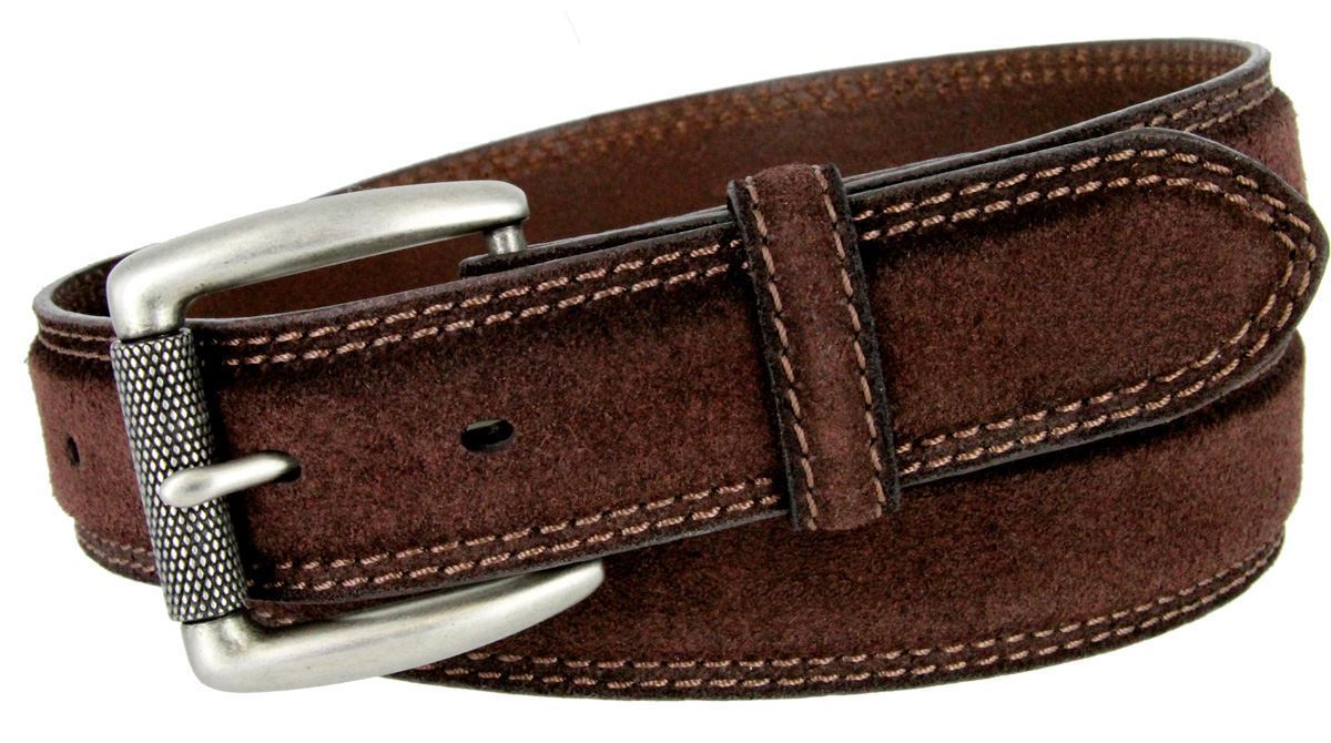 Men's Belt Genuine Suede Leather Casual Jean Dress Belt 1-3/8" Wide - Picture 4 of 7