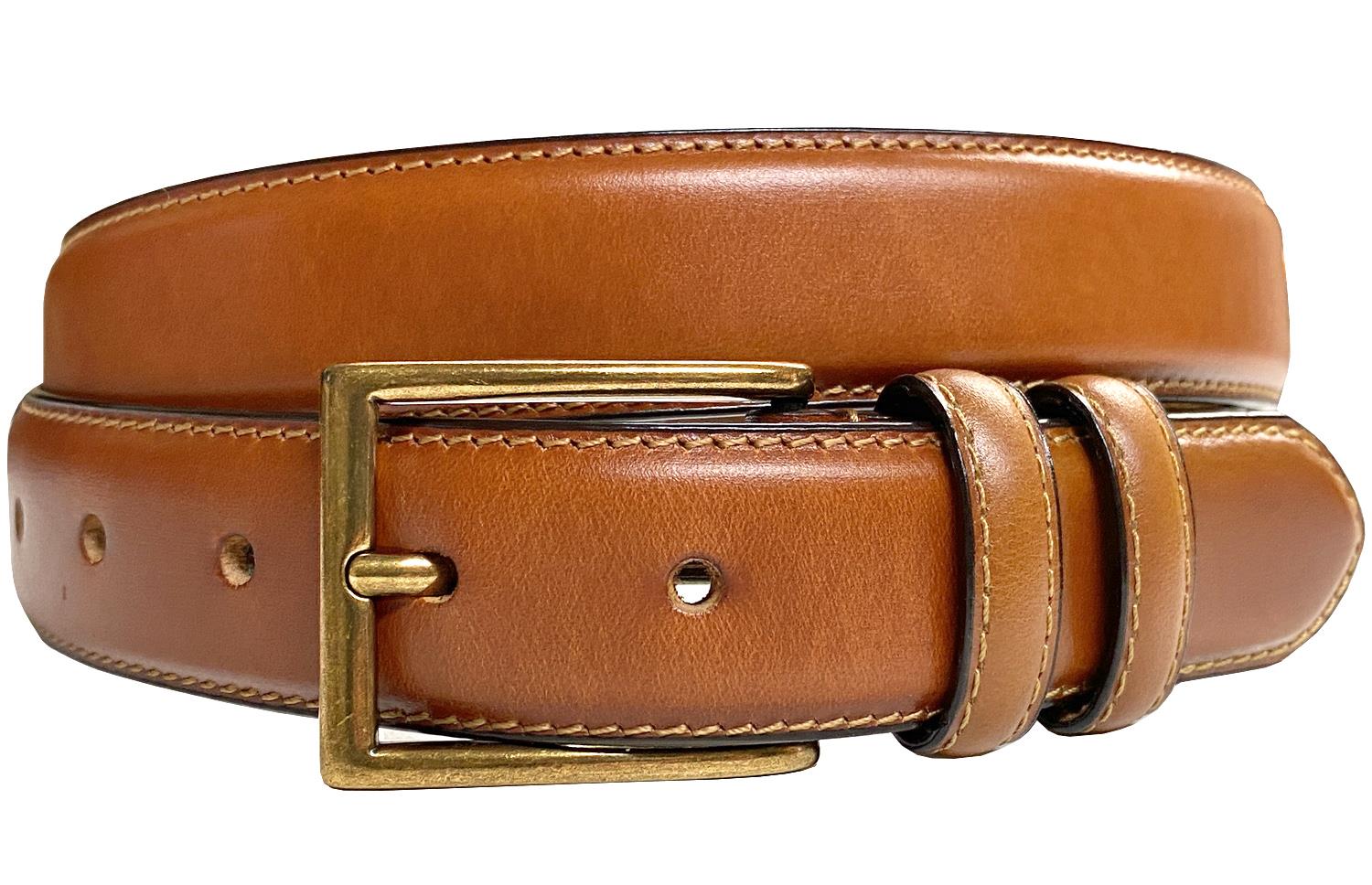 Men's Belt Oil-Tanned Genuine Leather Italian Dress Belt 1-1/8"(30mm) Wide - Afbeelding 10 van 10