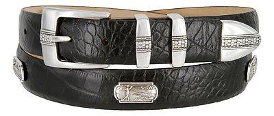 Golf of Scottsdale Men's Genuine Full-Grain Cowhide Leather Concho Dress Belt - Picture 3 of 11