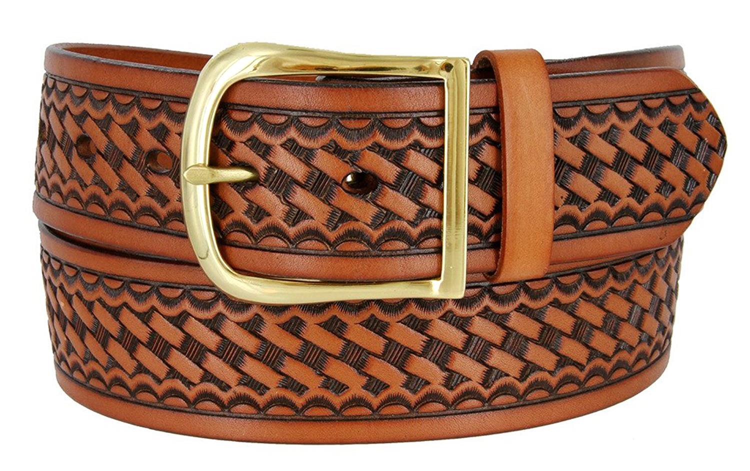 Herren Basketweave Echt Einteiler Leder Utility Uniform Arbeit Gürtel 1-3/4" - Bild 7 von 7