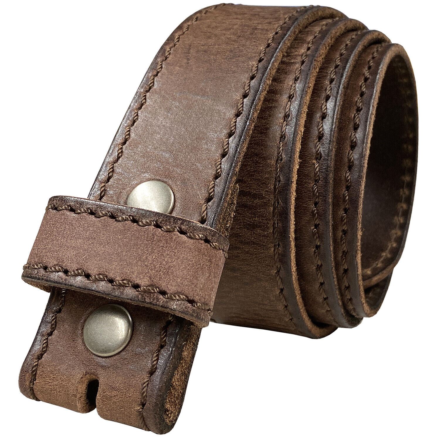 E051 Replacement Belt Genuine Full Grain Leather Belt Strap 1-1/2"(38mm) wide - Picture 7 of 11