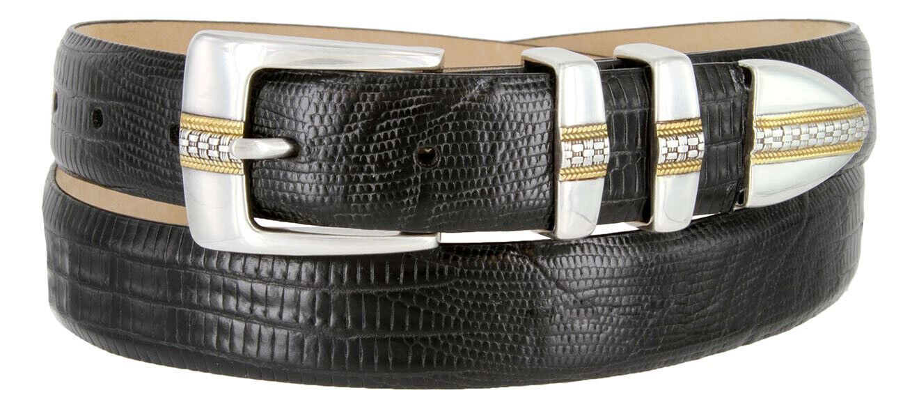 Milan Men's Belt Genuine Full-Grain Cowhide Leather Designer Dress Belt 1-1/8" - Picture 9 of 15
