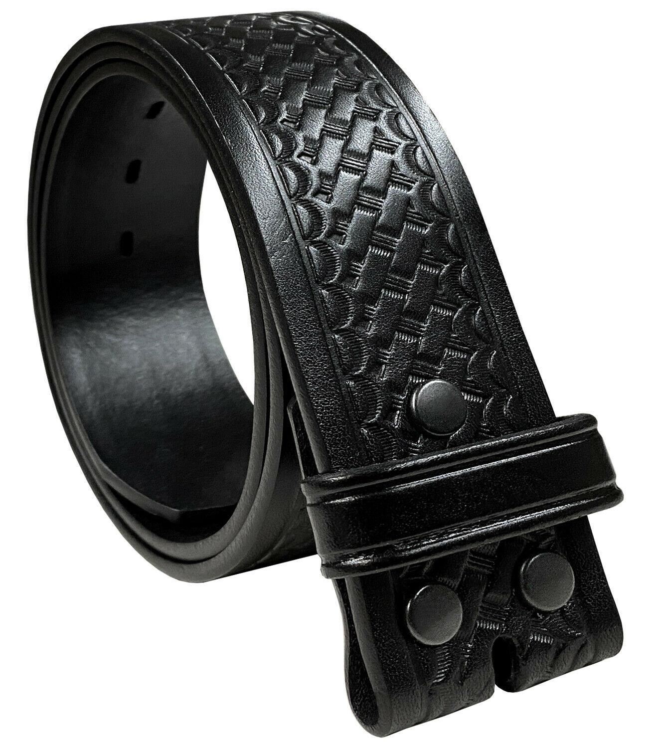 Utility Uniform Work Belt Basketweave Full Grain Leather Belt Strap 1-3/4″ Wide