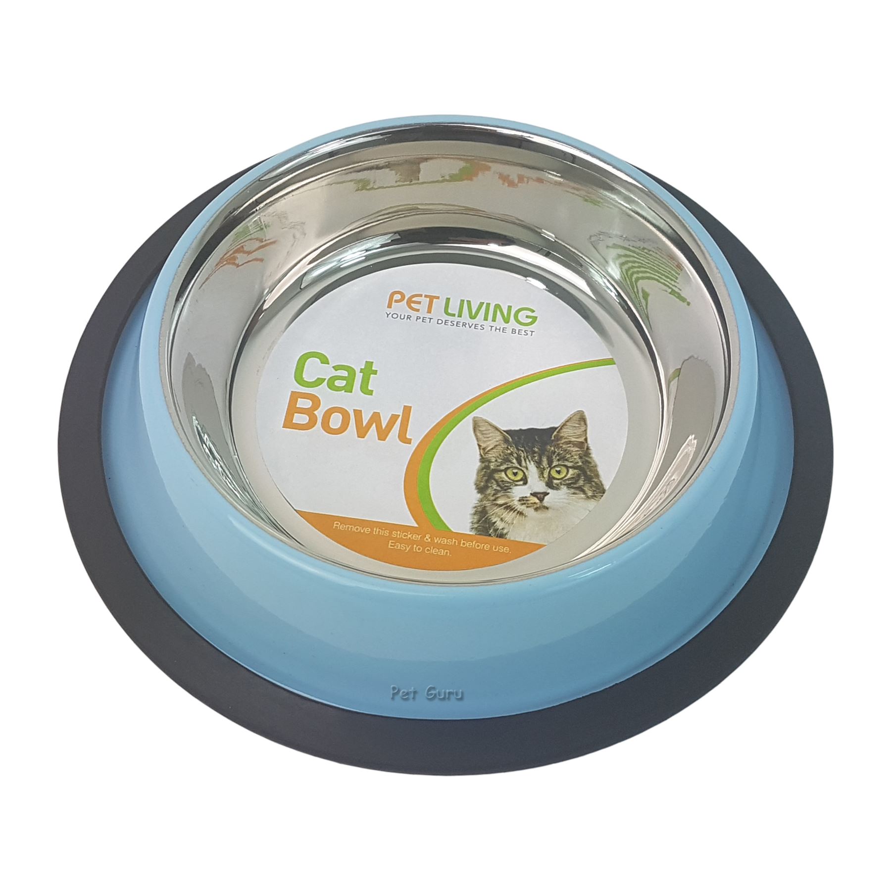 Cat feeding Bowls Stainless Steel Pet Dog Cat Food Water Feeder Pink or Blue - Picture 1 of 2