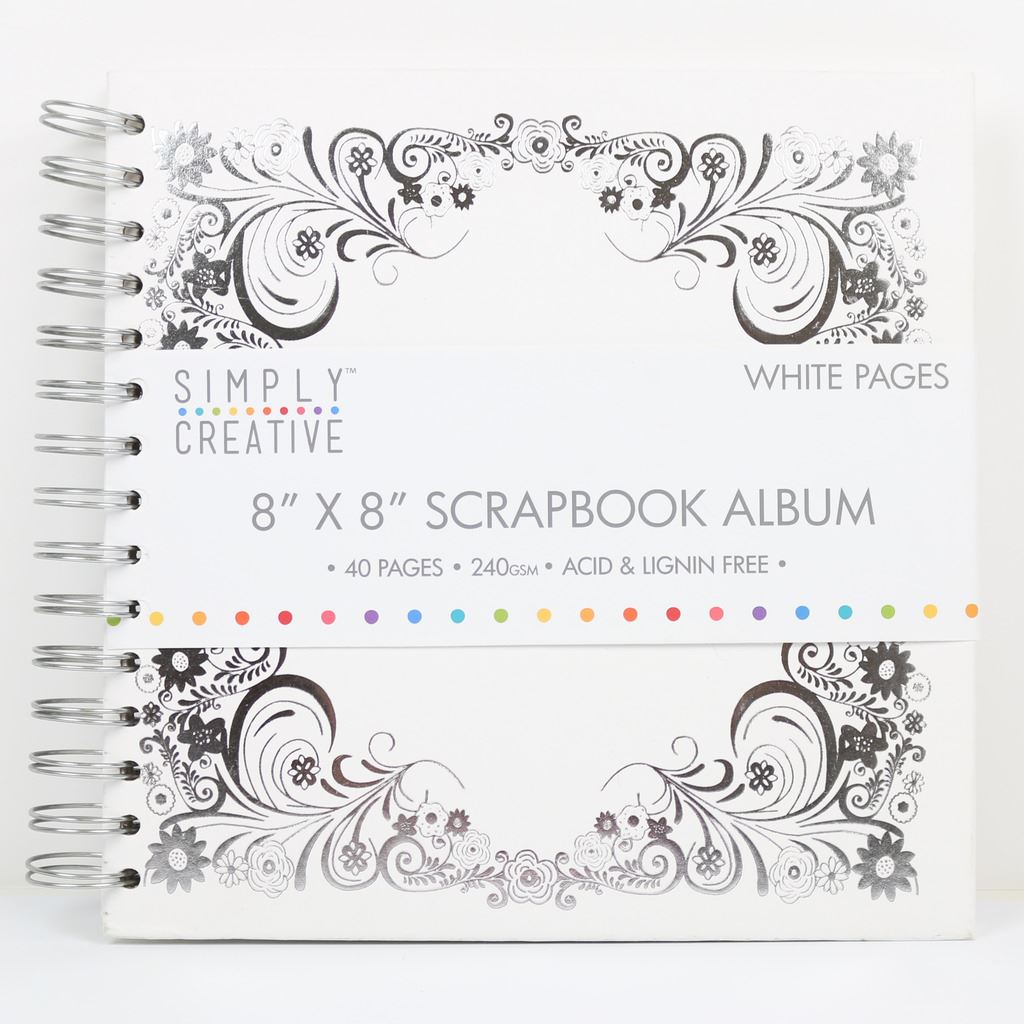8x8/" Simply Creative Scrapbook Memory Photo Kraft Black Album Plain
