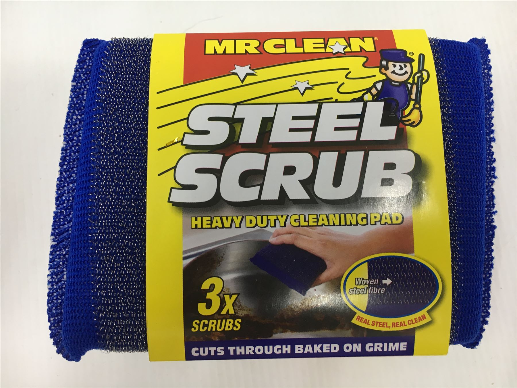 Mr Clean Tuff Stainless Steel Scrub Scour Pad Sponge Scrubber Cleaner