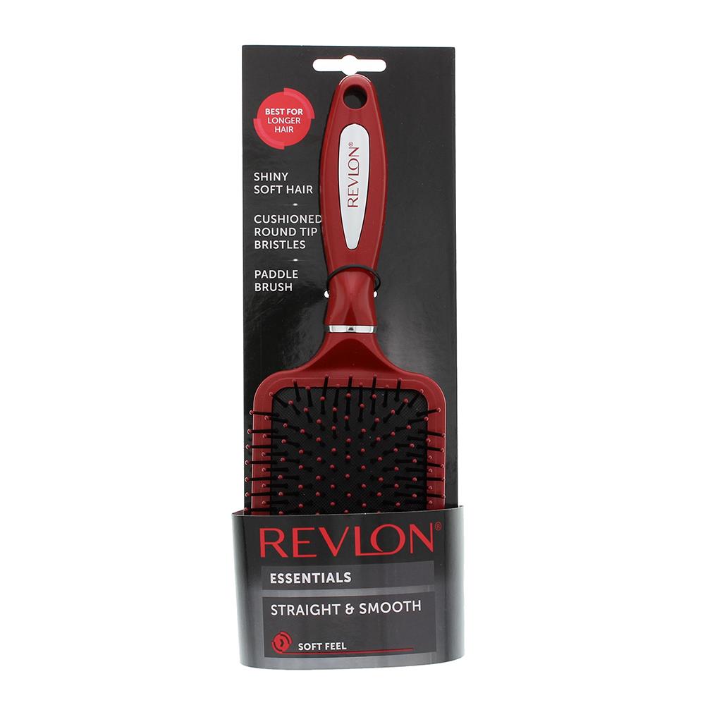 Revlon Essentials Paddle Brush Red Best For Longer Hair eBay
