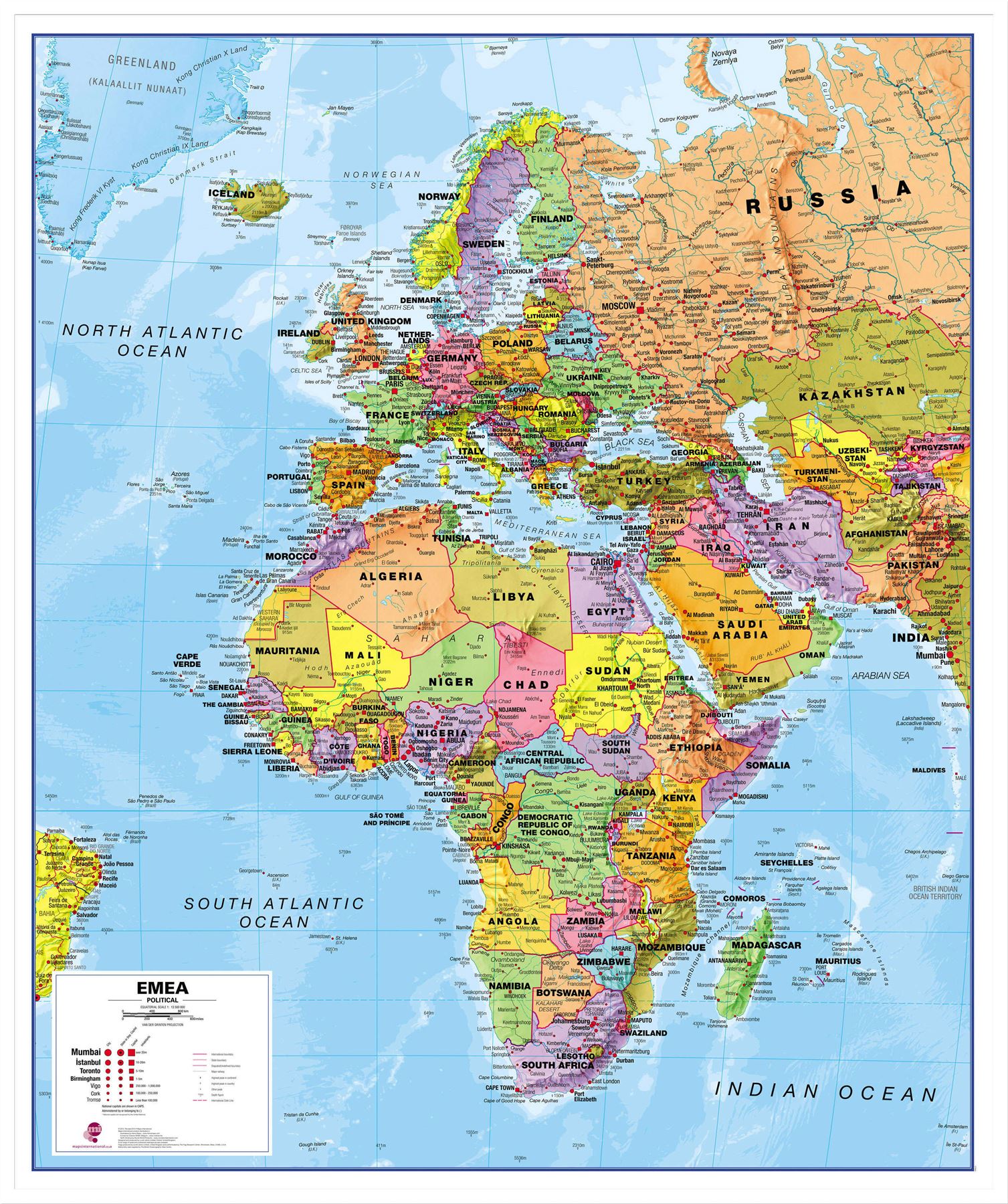 Map Of Europe And Middle East
