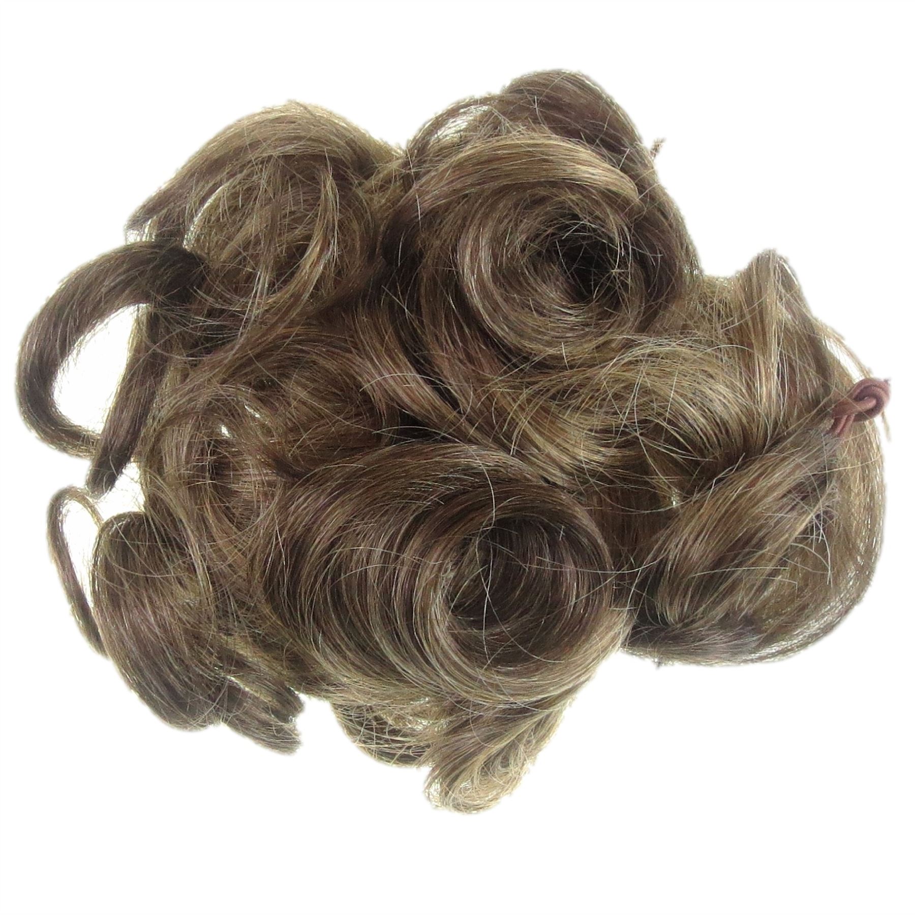 Hair Extensions Curly Messy Drawstring Updo Full Bun Blonde Mix