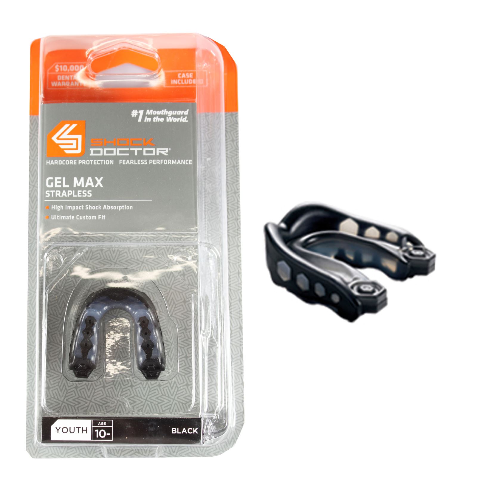 Shock Doctor v2 Gel Max Mouth Guard Mouthguard Gum Shield Clear White