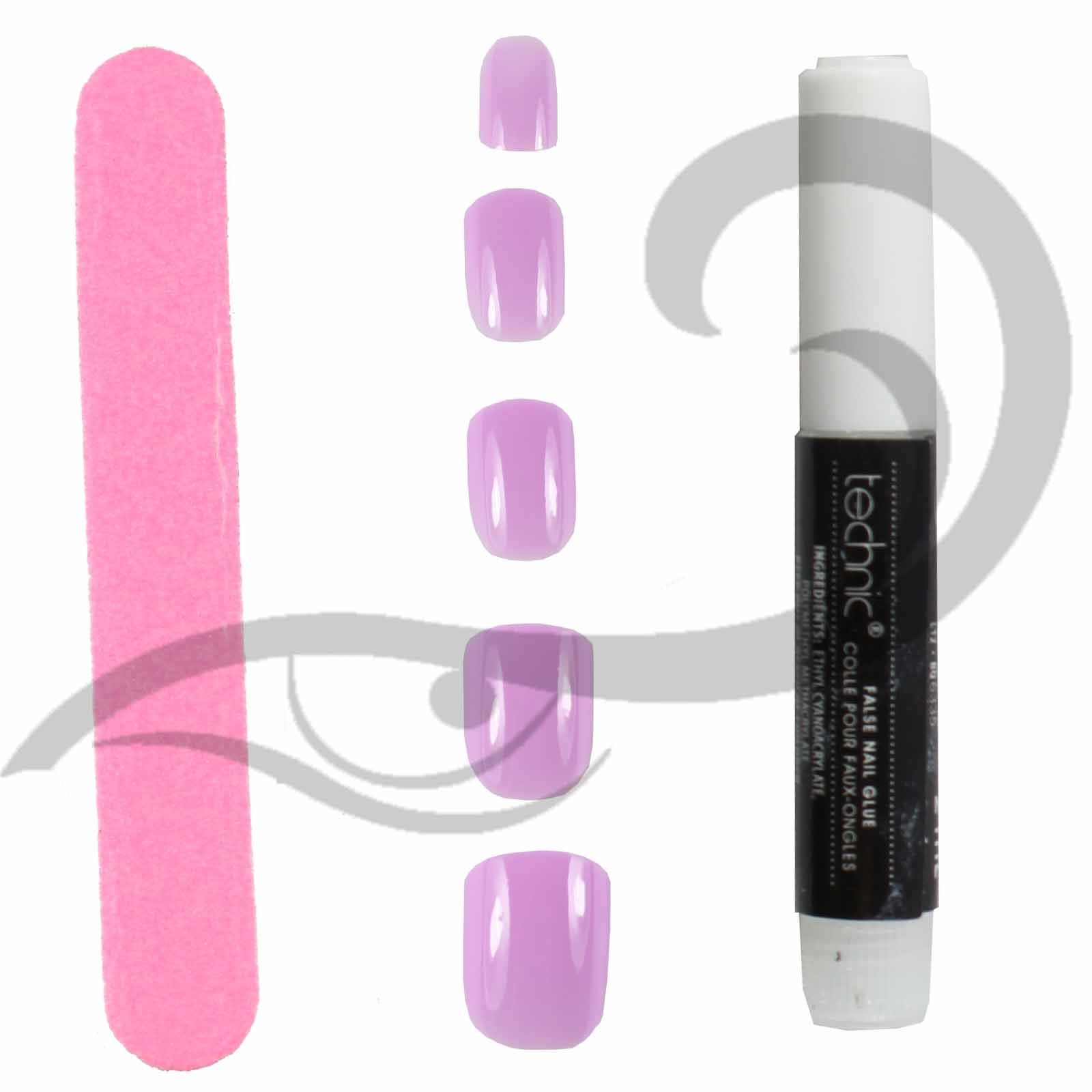 Technic Tip Top False Nail Tips with Glue All colours Fake Nails eBay