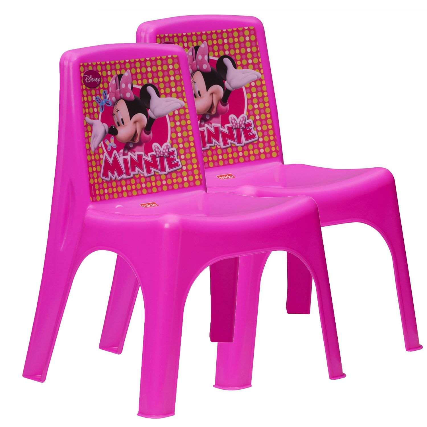 Disney Minnie Mouse Childrens Girls Pink Plastic Playroom Bedroom
